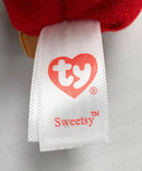 Ty Beanie Baby (Plastic Key Clip) - Sweetsy the Gingerbread Man, Glitter Eyes, Winter holidays,Christmas