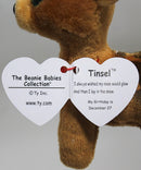Ty Beanie Baby (Plastic Key Clip) - Tinsel the Reindeer