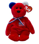 Ty Beanie Baby: America the Bear- Red