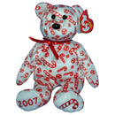 Ty Beanie Baby: Candy Canes the White Bear - Hallmark Gold Crown Exclusive