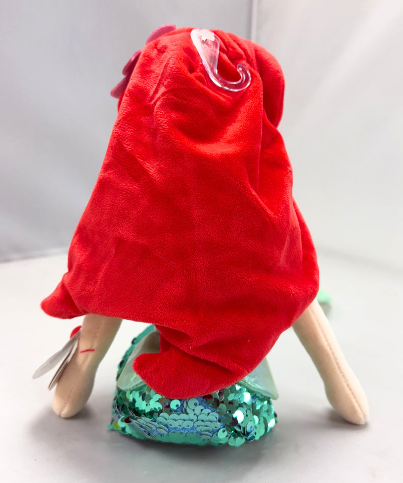 Ty Buddy - Ariel The Little Mermaid Doll, Large, Glitter Eyes, Disney Sparkle