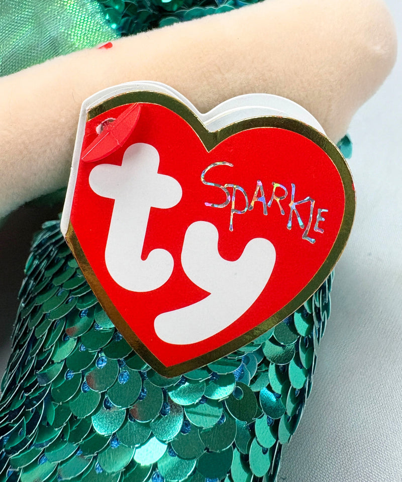 Ty Buddy - Ariel The Little Mermaid Doll, Large, Glitter Eyes, Disney Sparkle