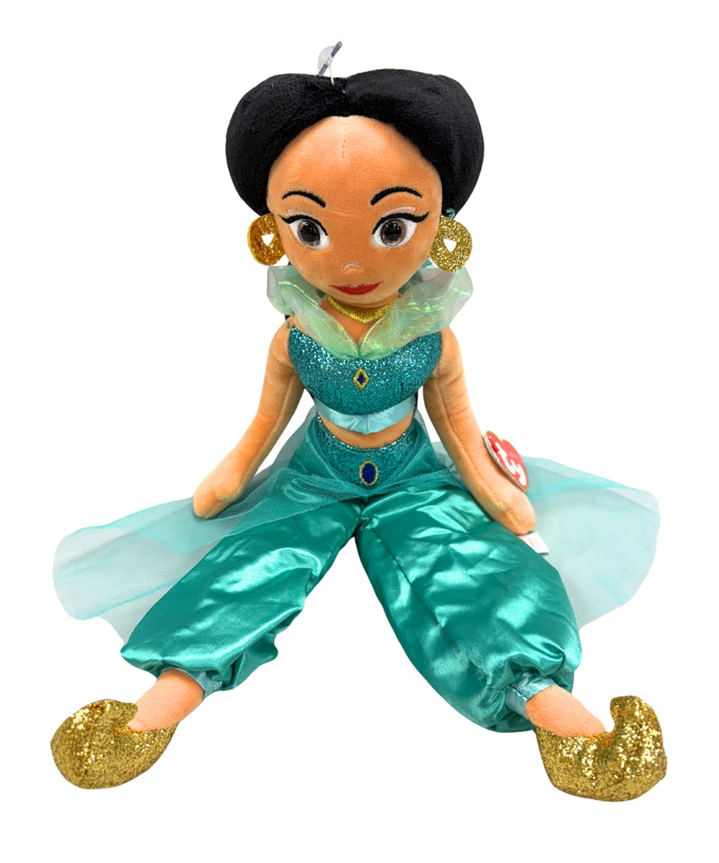 Ty Buddy - Jasmine from Aladdin Doll, Large, Glitter Eyes, Disney Sparkle