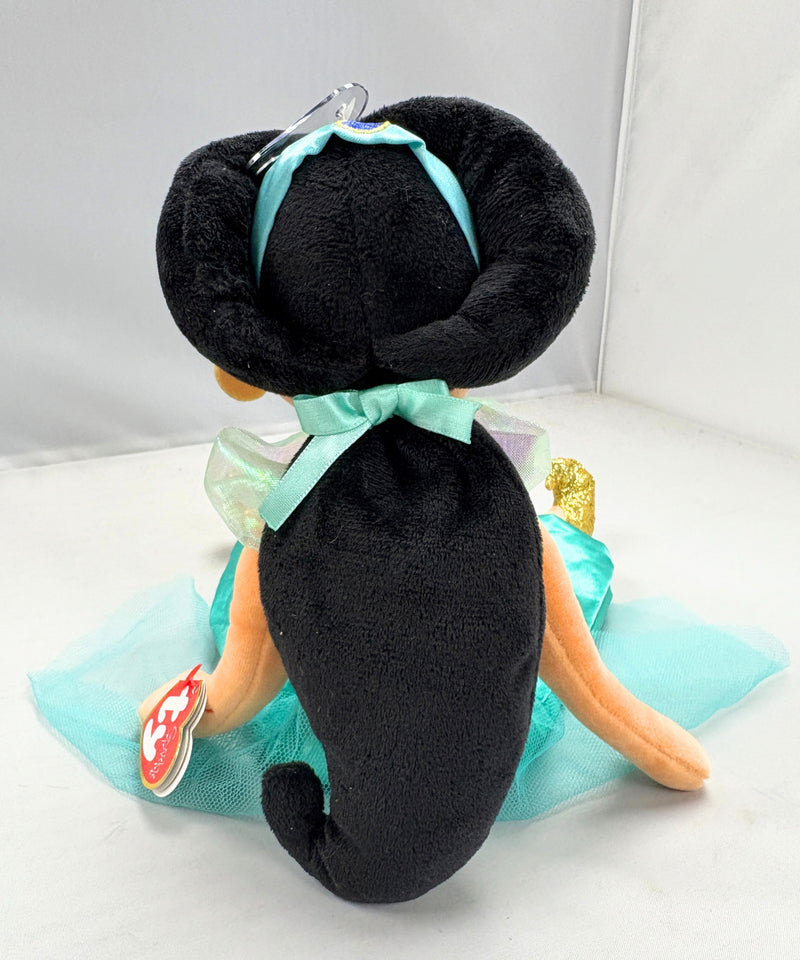 Ty Buddy - Jasmine from Aladdin Doll, Large, Glitter Eyes, Disney Sparkle
