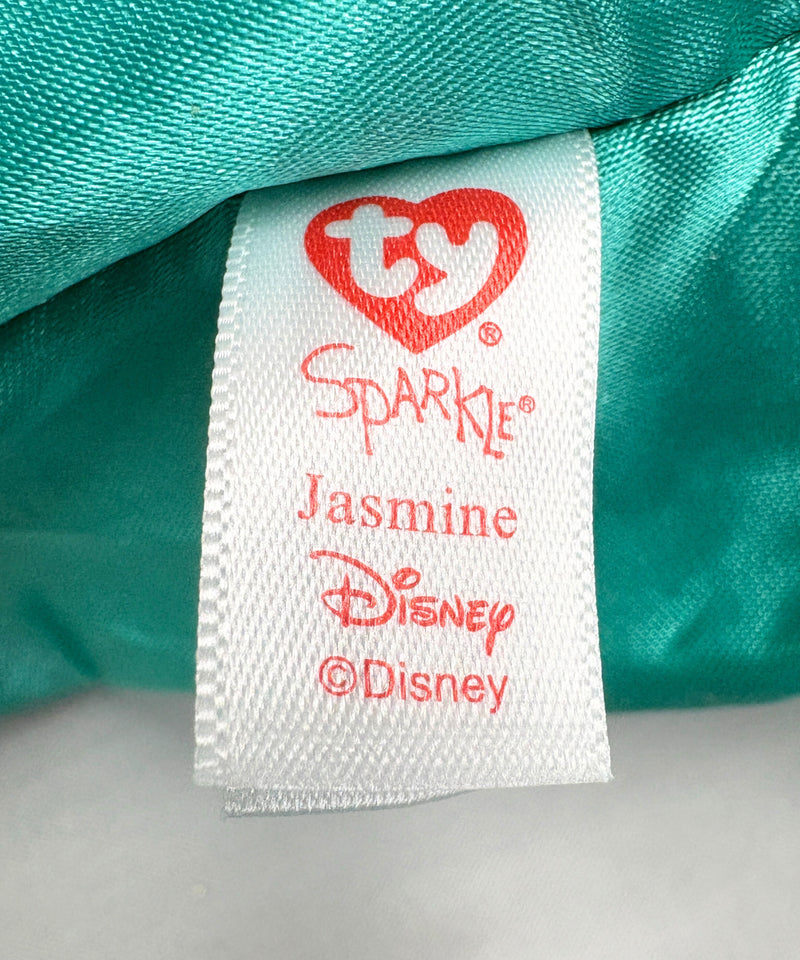 Ty Buddy - Jasmine from Aladdin Doll, Large, Glitter Eyes, Disney Sparkle