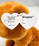 Ty Classic - Brownie the Brown Bear, Medium, Glitter Eyes, Classics