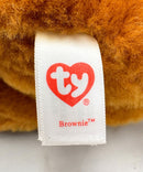 Ty Classic - Brownie the Brown Bear, Medium (8"), Glitter Eyes