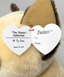 Ty Classic - Jaden the Siamese Cat, (9"), Glitter Eyes