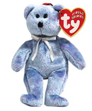 Ty Jingle Beanie - Clubby II the Teddy Blue & Purple Bear