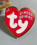 Ty Jingle Beanie - Clubby III the Gold with Blue Teddy Bear