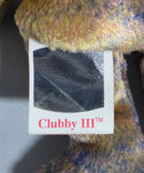 Ty Jingle Beanie - Clubby III the Gold with Blue Teddy Bear