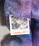 Ty Jingle Beanie - Clubby IV the Teddy Purple & Blue