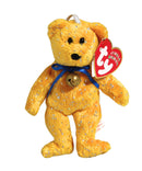 Ty Holiday Baby Beanie - Decade the Gold Teddy Bear