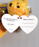 Ty Holiday Baby Beanie - Decade the Gold Teddy Bear