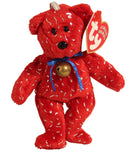 Ty Holiday Baby Beanie - Decade the Red Teddy Bear