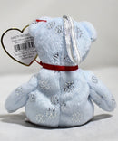 Ty Jingle Beanies - Flaky the Blue Bear With Silver Snowflakes
