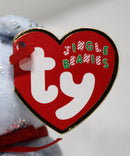 Ty Jingle Beanies - Flaky the Blue Bear With Silver Snowflakes