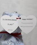 Ty Jingle Beanies - Flaky the Blue Bear With Silver Snowflakes