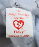 Ty Jingle Beanies - Flaky the Blue Bear With Silver Snowflakes
