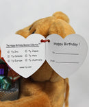 Ty Jingle Beanies - Happy Birthday Brown Bear With Gift