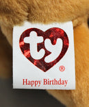 Ty Jingle Beanies - Happy Birthday Brown Bear With Gift