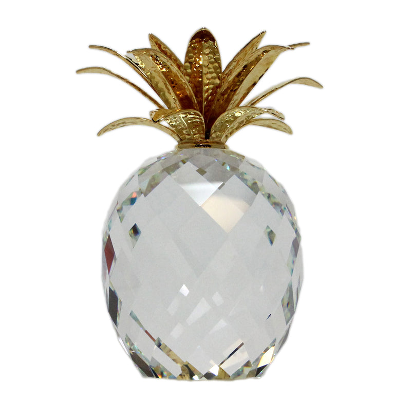 Swarovski Figurine: 010044 Large Gold Pineapple - Version 1