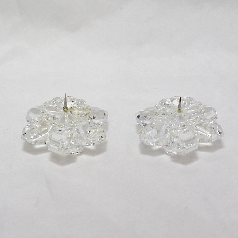 Swarovski Crystal: 010090 Snowflake Candleholder - Set of 2