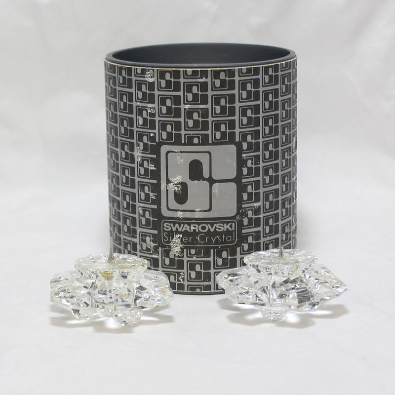 Swarovski Crystal: 010090 Snowflake Candleholder - Set of 2