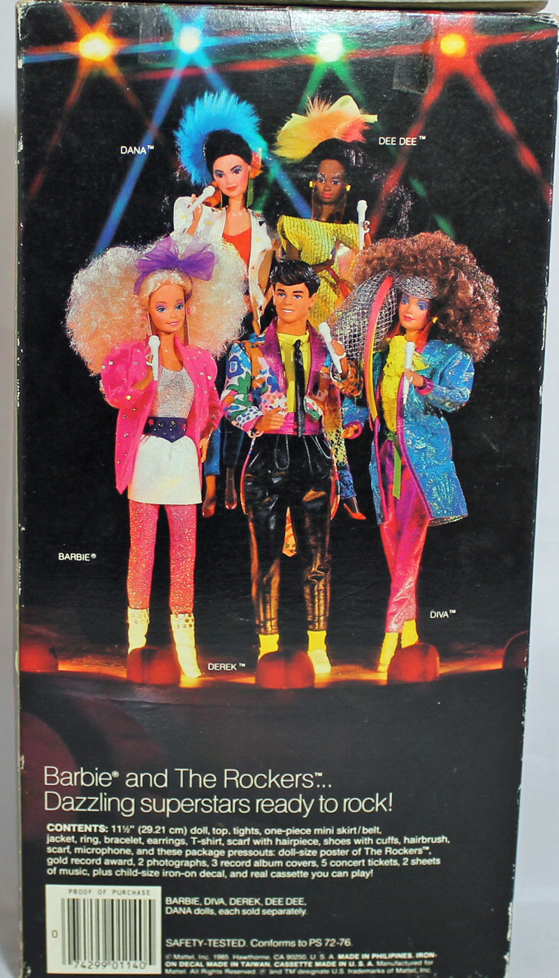 1985 Barbie and the Rockers Barbie (1140) Free Cassette