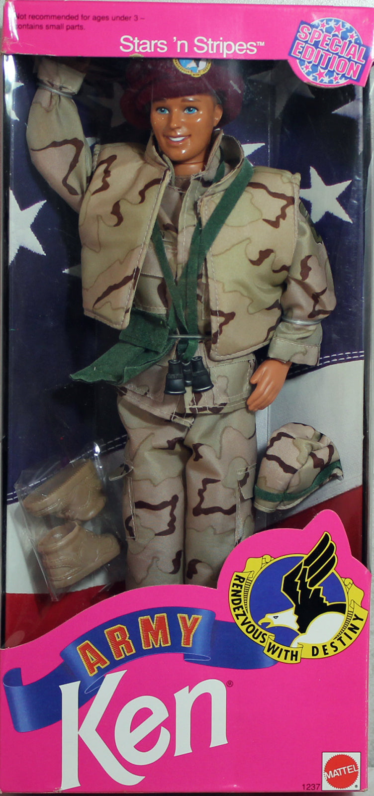 1992 Stars 'n Stripes Army Ken Barbie (1237)