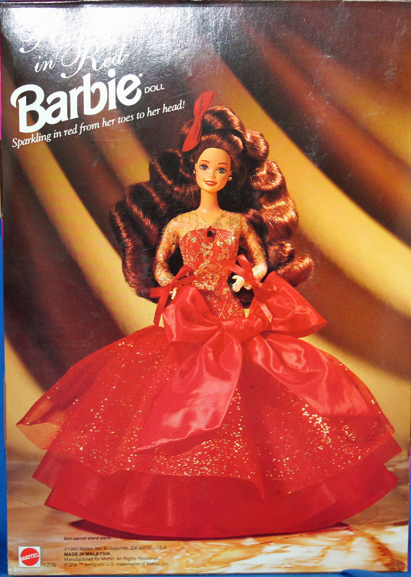 red barbie doll dress Little Barbie This doll is a part of the Black Label Collection Barbie JBH99 Holiday Barbie Red