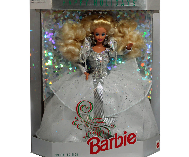 Barbie Happy Holidays 1992 – Robe argentée scintillante Barbie Happy Holidays 1992 – Robe argentée scintillante