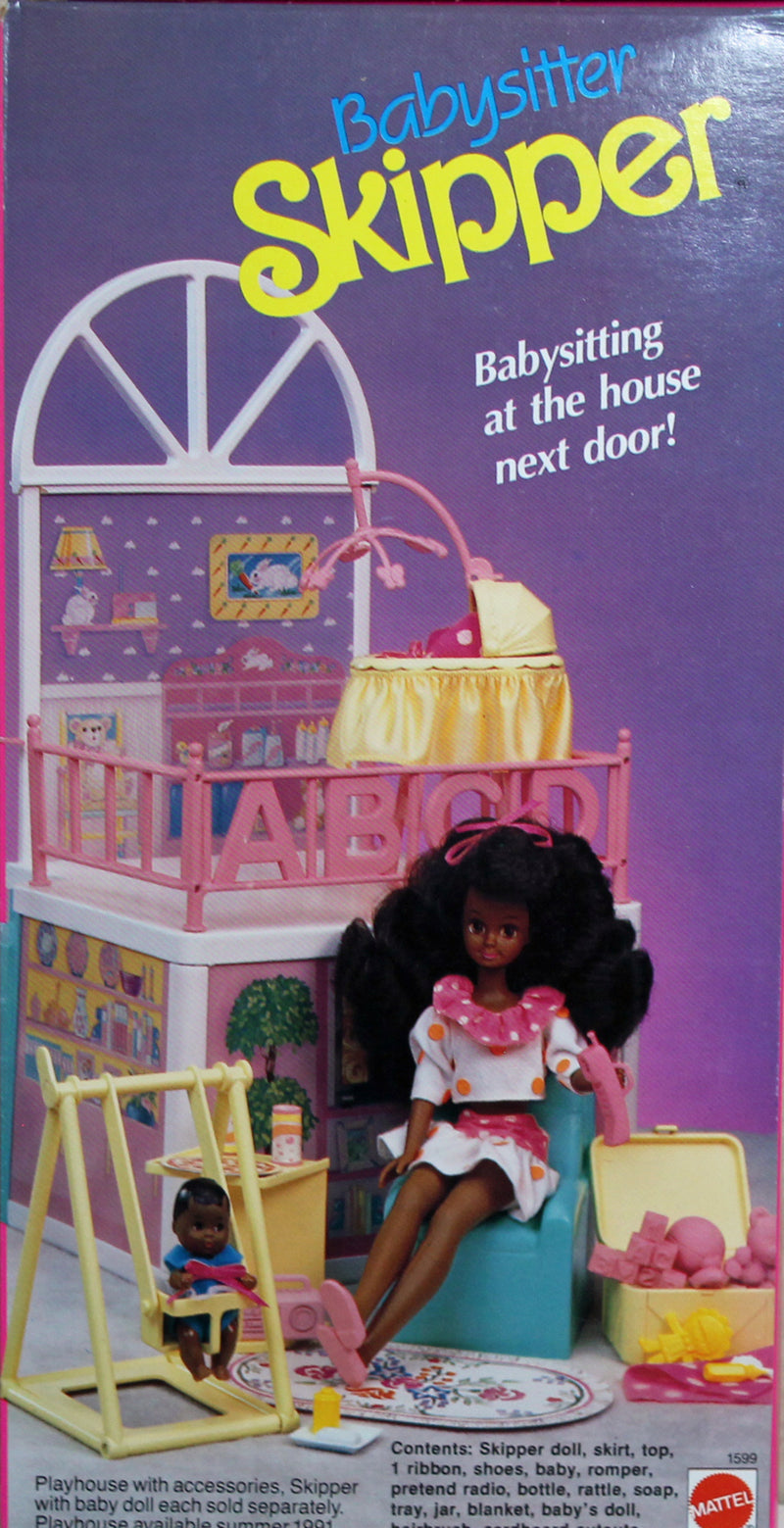 1990 Babysitter Skipper with Baby Barbie (1599) - African American