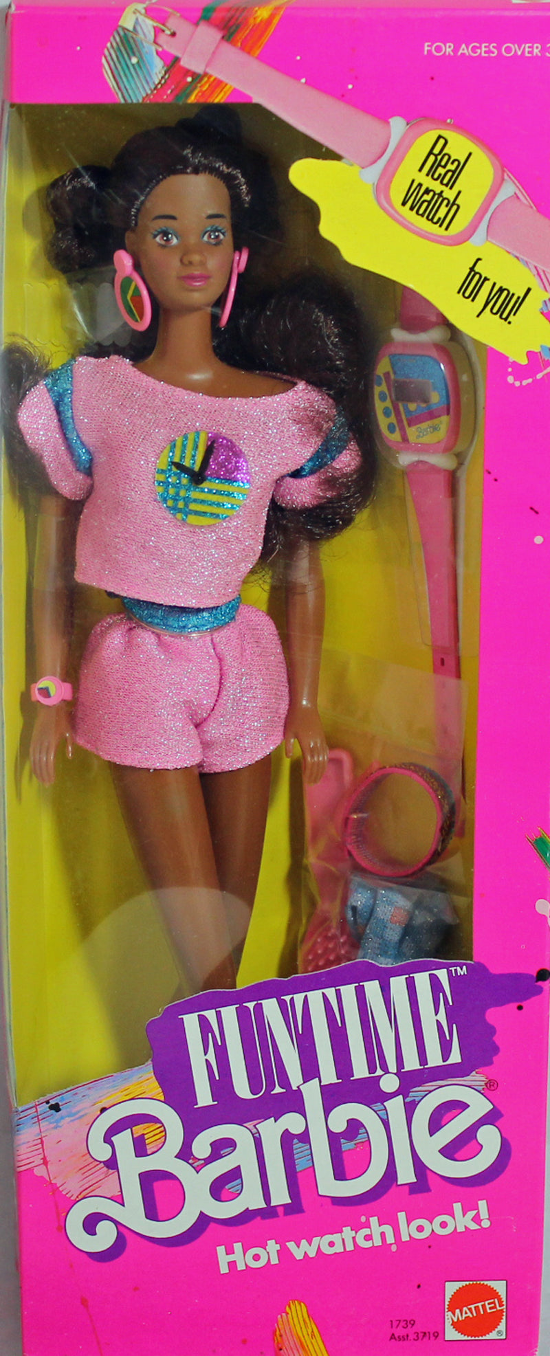1986 Funtime Hot Watch Look Barbie (1739) - African American