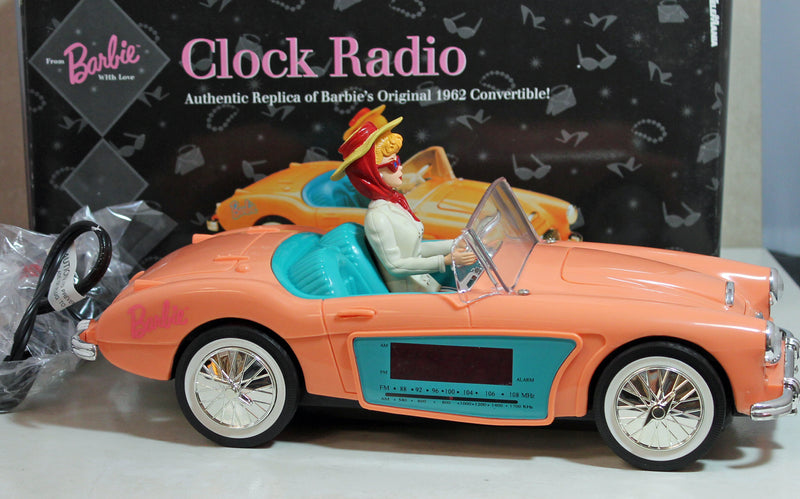 1996 Barbie Convertible Car Clock Radio (2362)