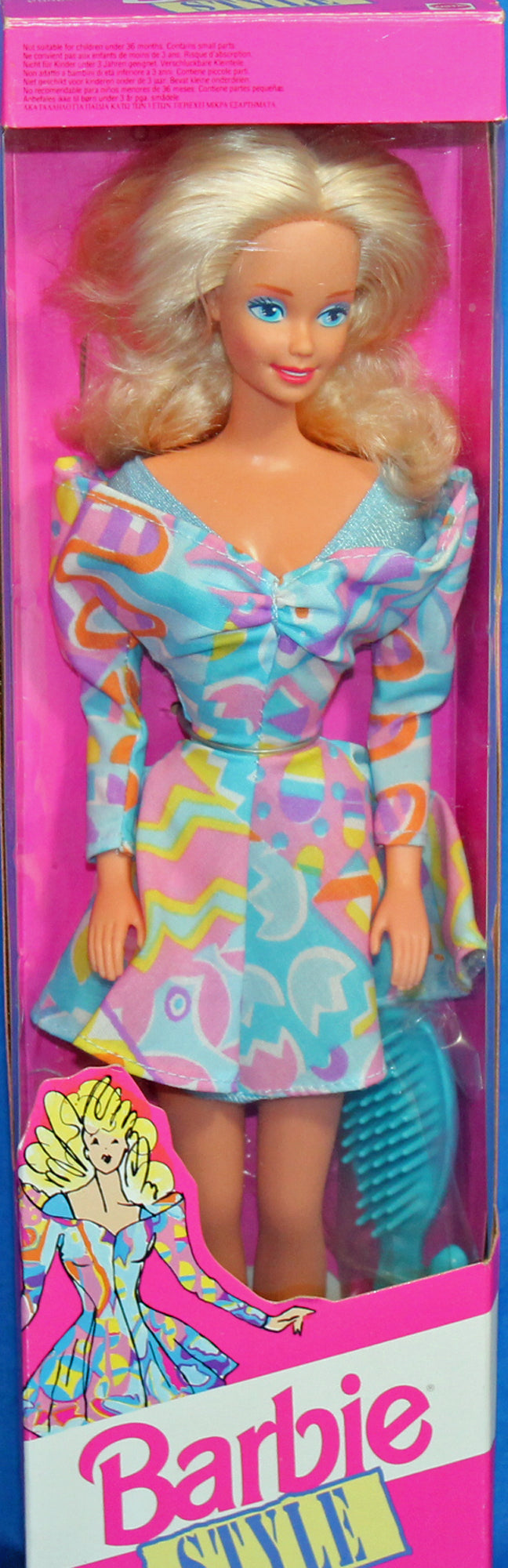 1992 Barbie Style Multi-Color Dress Barbie (2453)