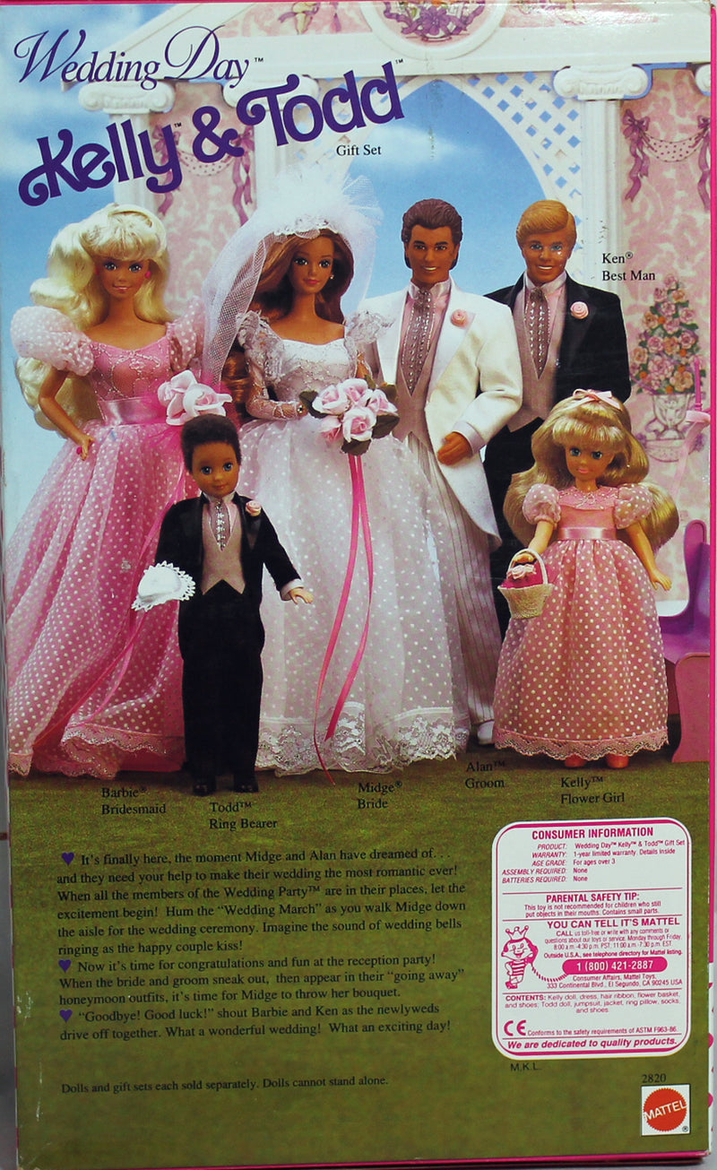 1990 Wedding Day Kelly & Todd Barbie (2820)