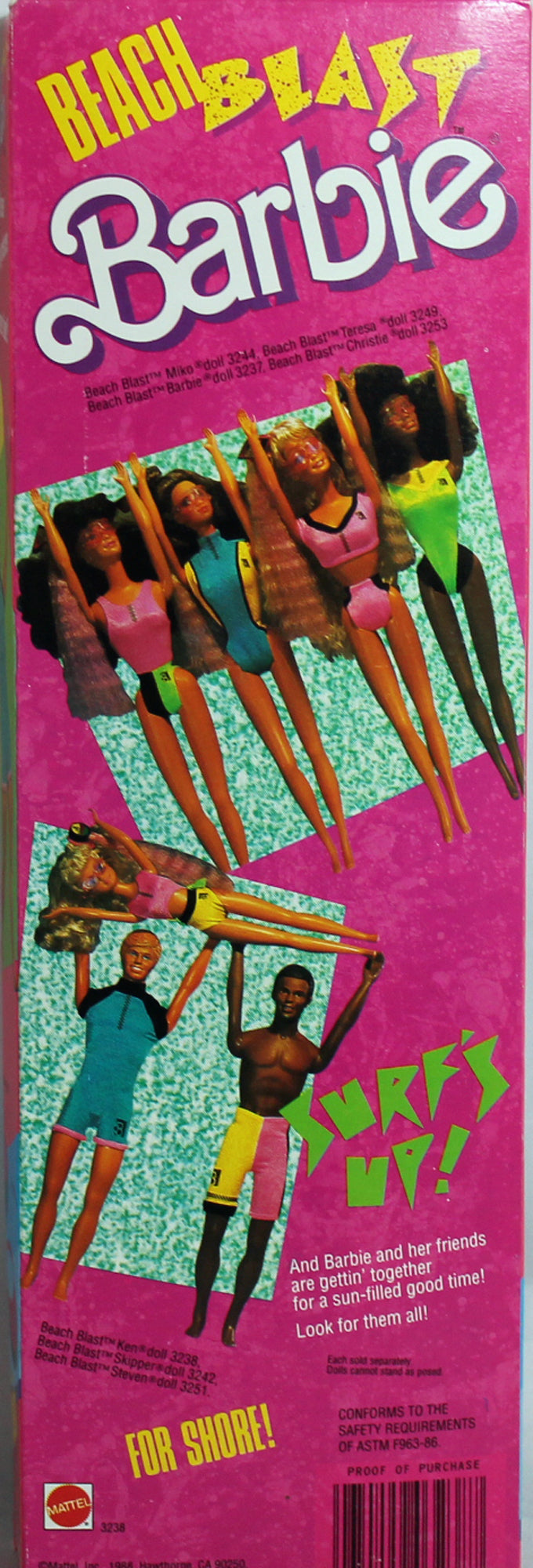 1989 Beach Blast Ken Barbie (3238)