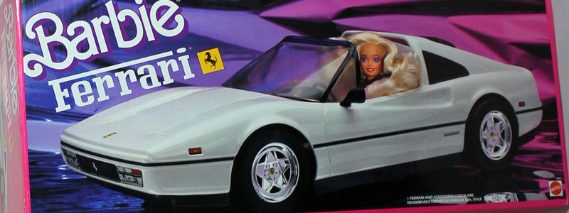 1986 White Ferrari Car Barbie (3564)