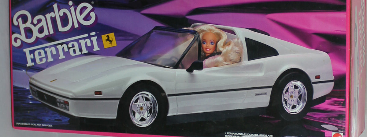 1986 White Ferrari Car Barbie (3564)