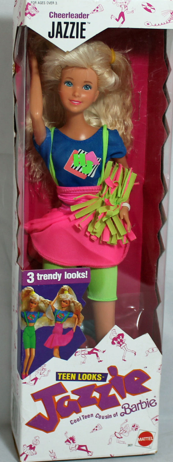 1988 Teen Looks Cheerleader Jazzie Barbie (3631)