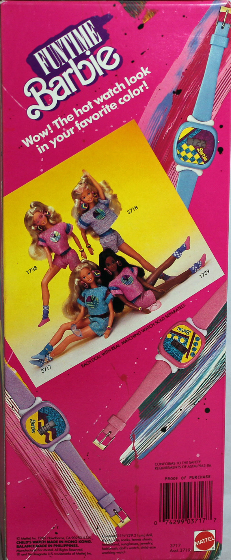 1986 Funtime Hot Watch Look Barbie (3717)