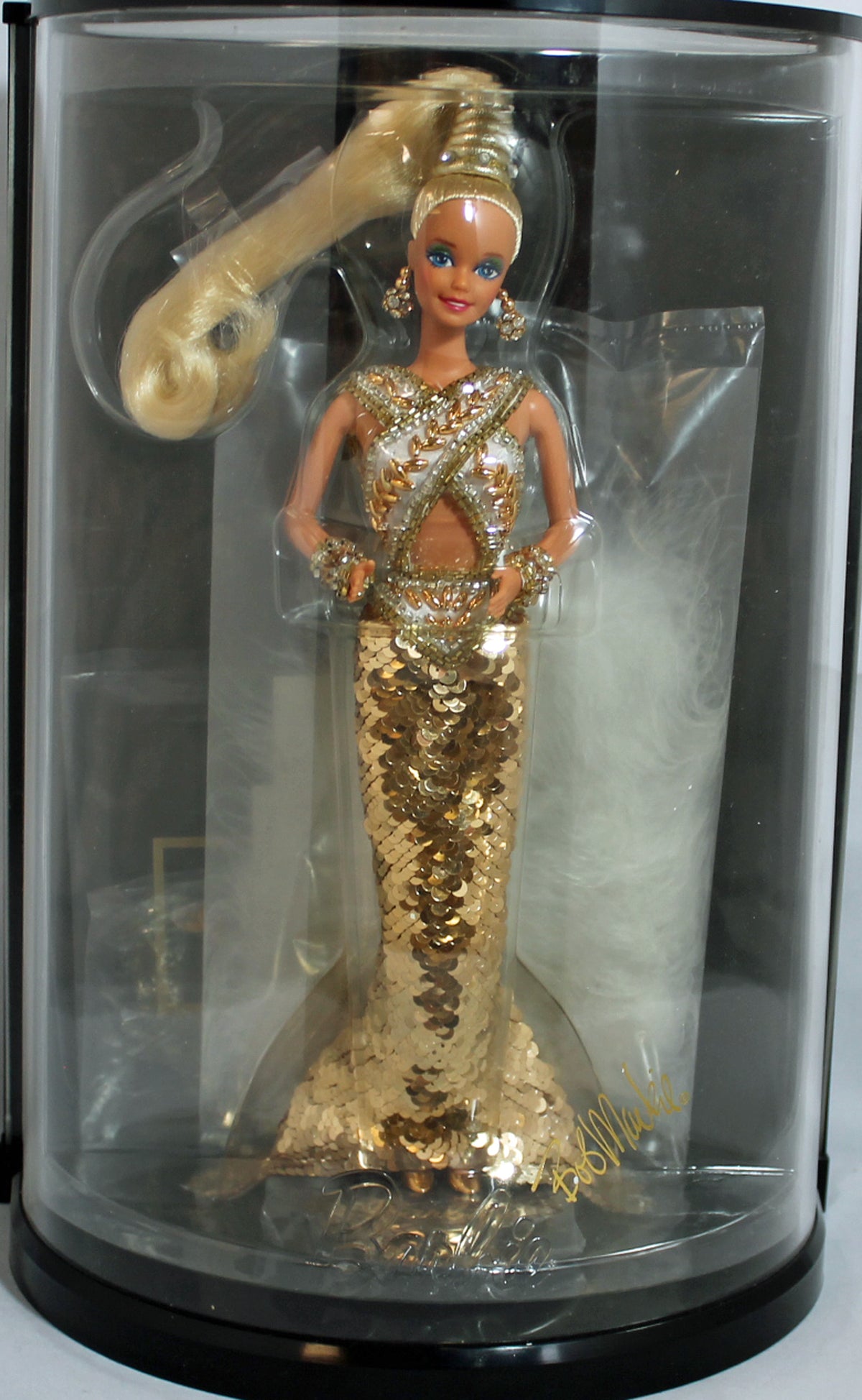 gold dress barbie 1990 Gold Barbie (5405)
