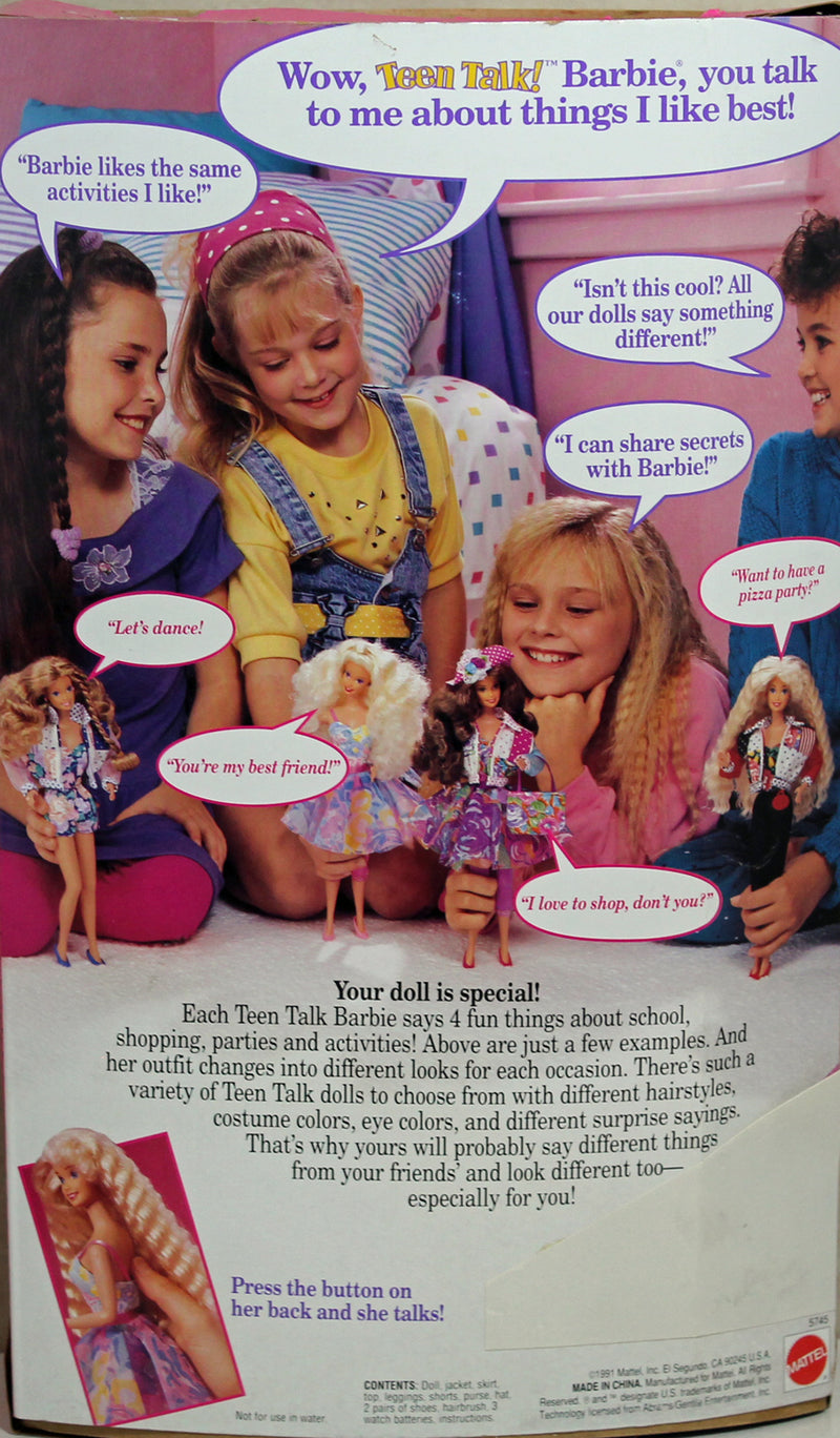 1991 Teen Talk Redhead Barbie (5745rh)