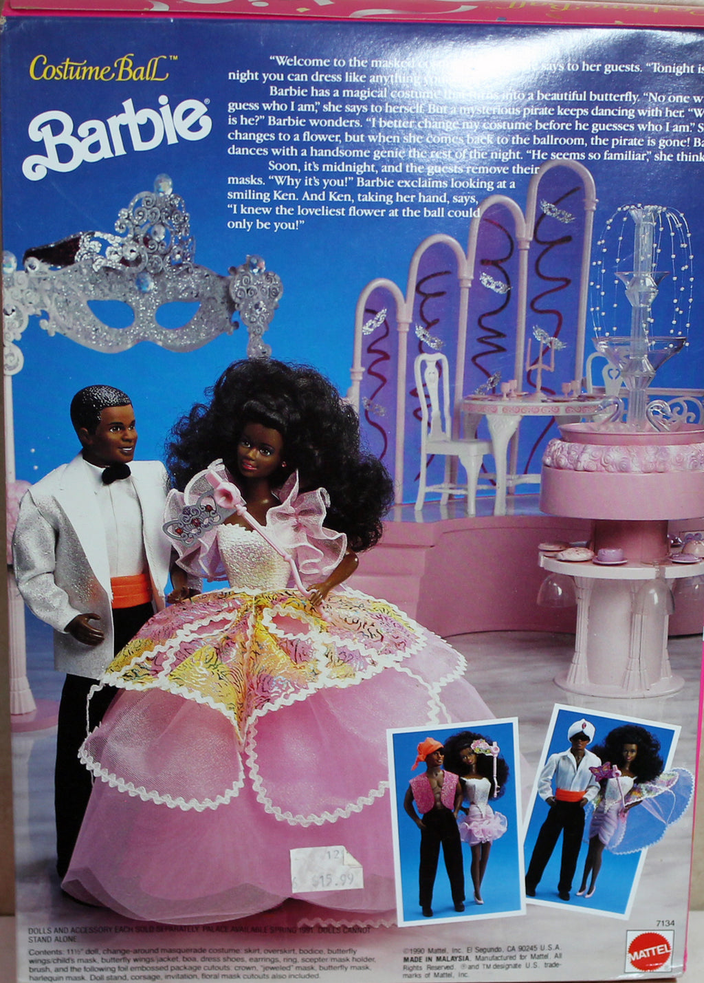 Barbie - Barbie (noire) Costume Ball Fantasy - Mattel 1990 (ref.7134)