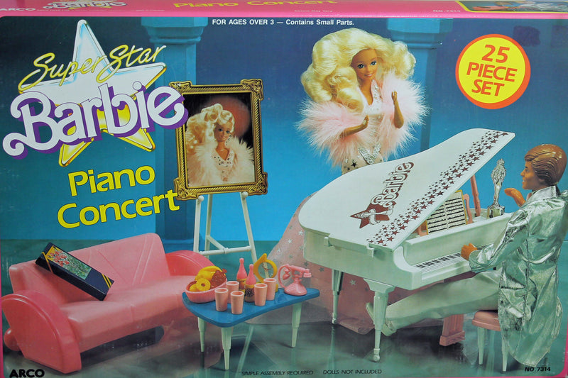 1988 SuperStar Barbie Piano Concert Set Barbie (7314)