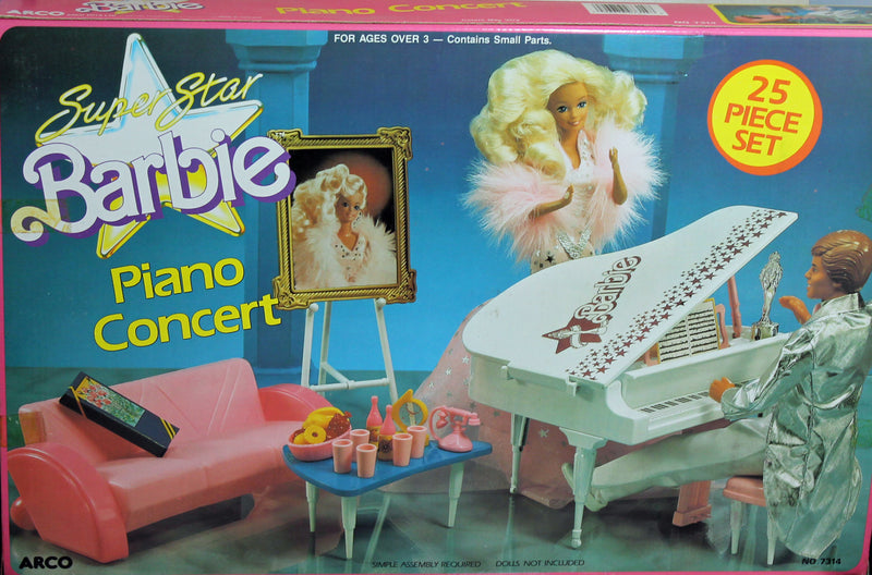 1988 SuperStar Barbie Piano Concert Set Barbie (7314)