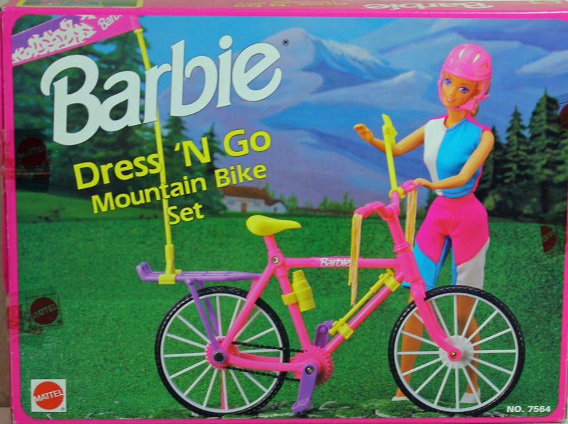 1992 Dress 'n Go Barbie Mountain Bike Set Barbie (7564)