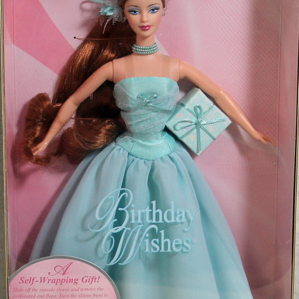 birthday wishes black barbie blue dress 2000s Sold at Auction: Mattel Fashion Dolls Delicate tulle accents on the skirt and sleeves add a touch of whimsical style Birthday Wishes Barbie African American