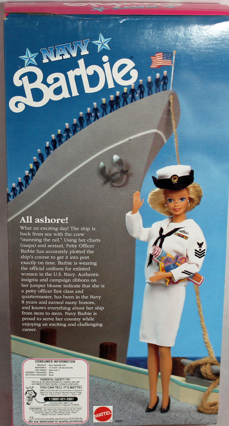 1990 Stars 'n Stripes Navy Barbie (9693)